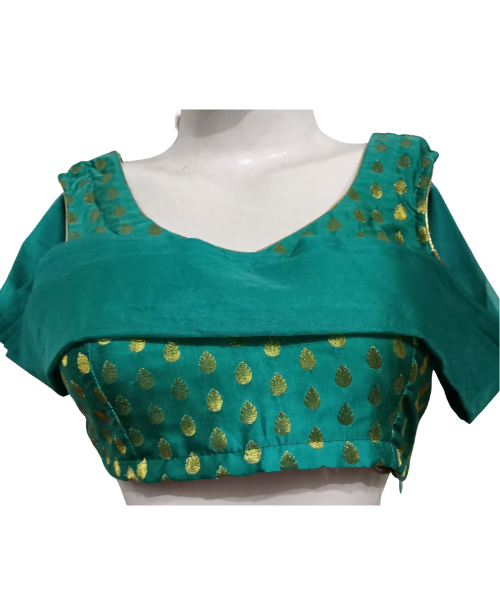stylish green indian blouse