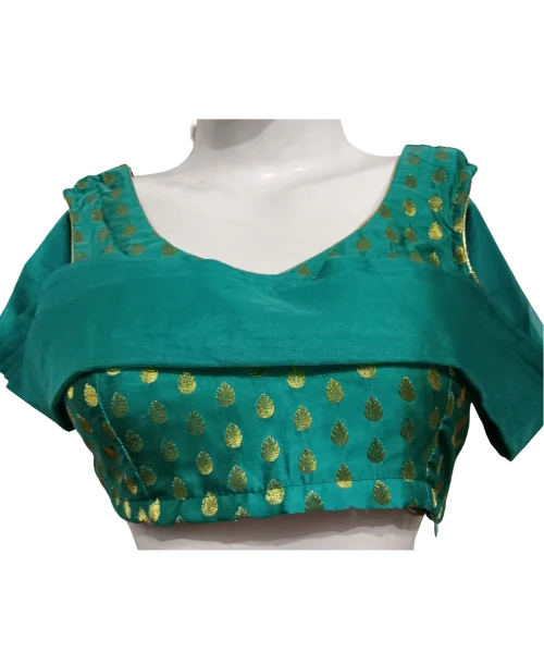 stylish green indian blouse